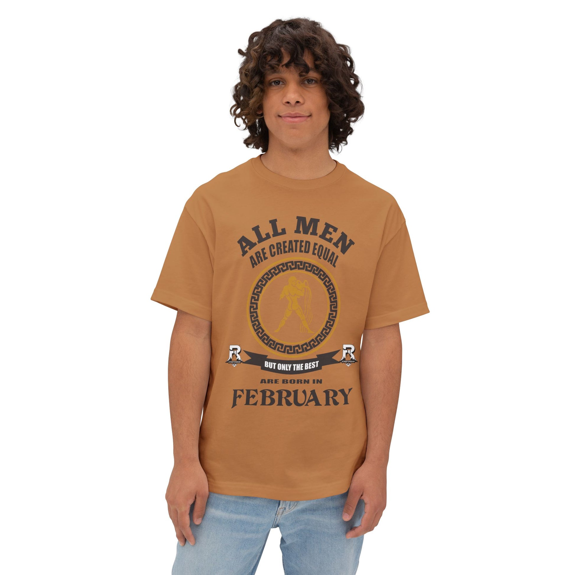 All Men Are Created Equal T-Shirt - Unisex Oversized Tee for February Birthdays, Statement Tee, Casual Styling