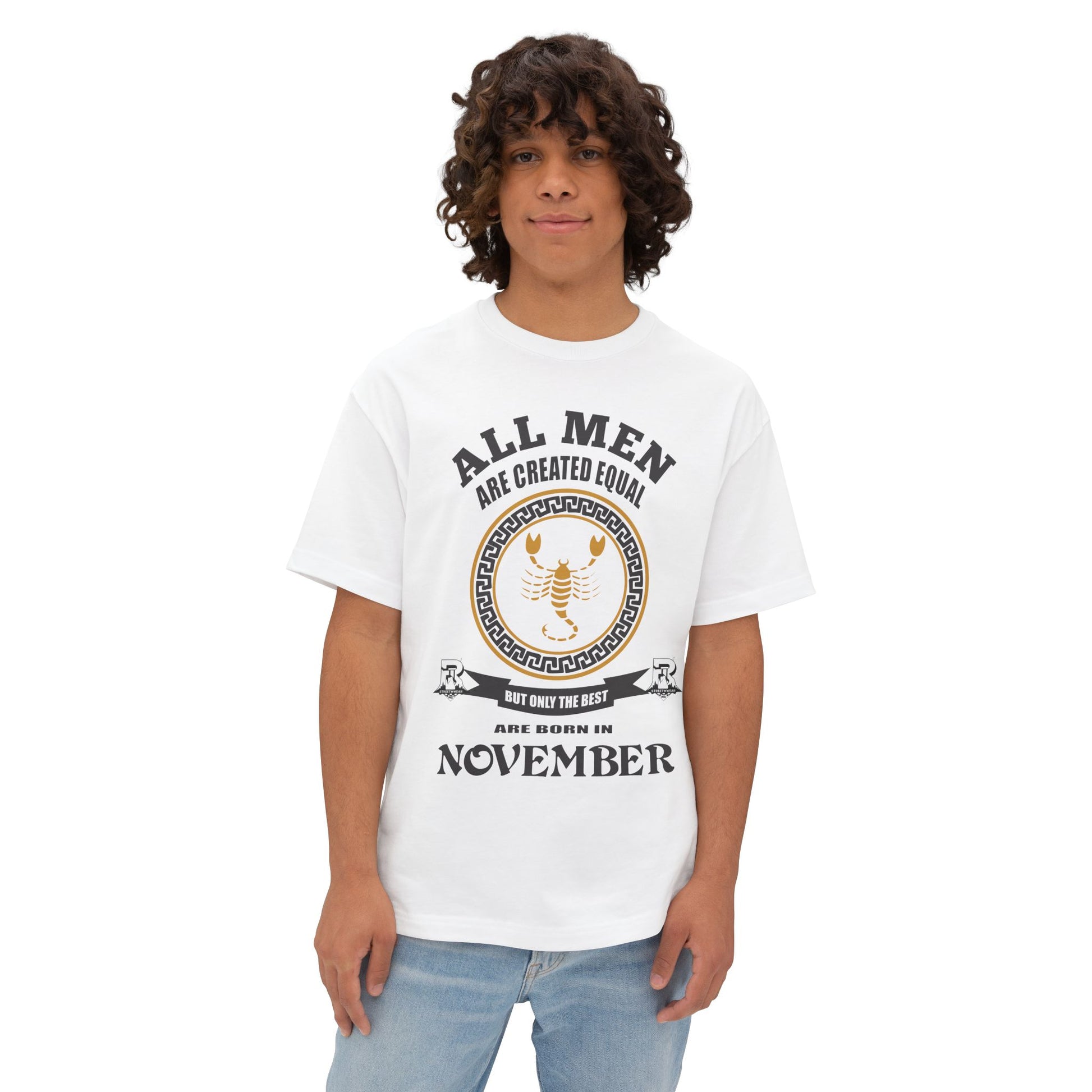 All Men Are Born in November Oversized Tee, November Celebration Shirt, Casual Wear
