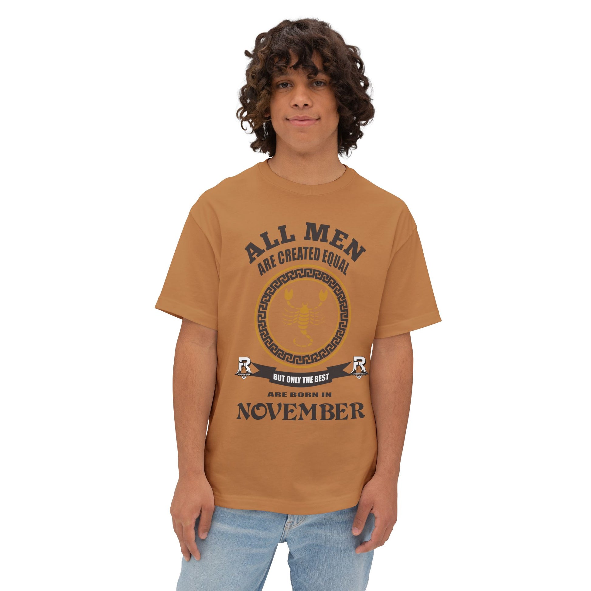 All Men Are Born in November Oversized Tee, November Celebration Shirt, Casual Wear