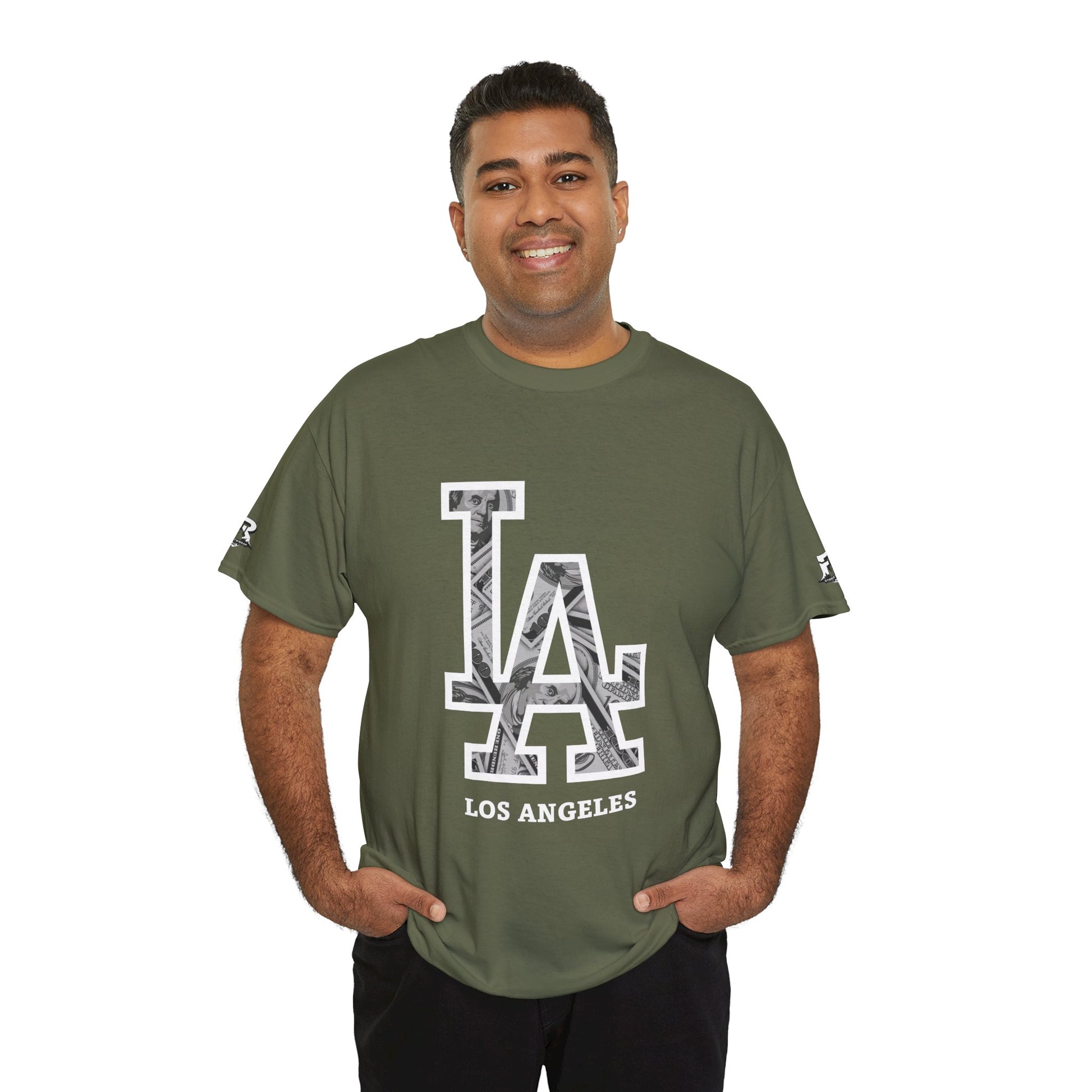 Unisex Heavy Cotton Tee with Los Angeles Graphic, Casual Wear, Street Style Apparel, Los Angeles Fashion