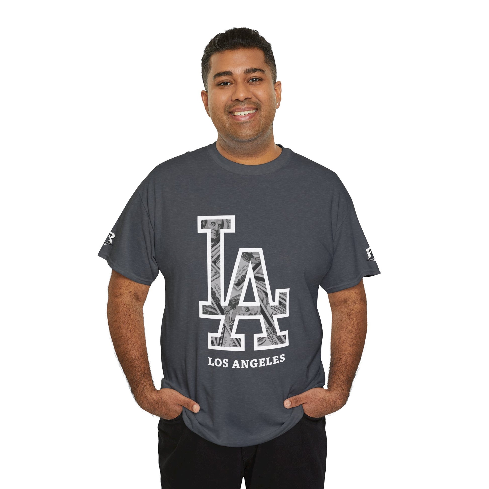 Unisex Heavy Cotton Tee with Los Angeles Graphic, Casual Wear, Street Style Apparel, Los Angeles Fashion