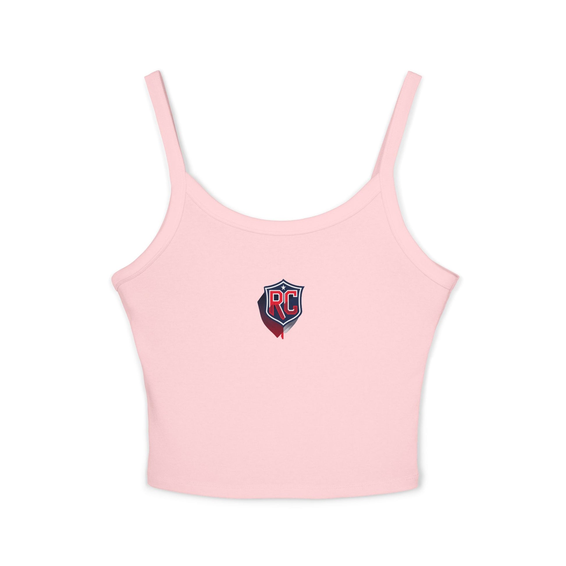 Reed Collection Stylish Women's Spaghetti Strap Tank Top with RC Shield Design – Perfect for Summer, Casual Wear, and Sporty Vibes